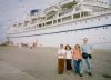 The ship and my new friends in the Bahamas.