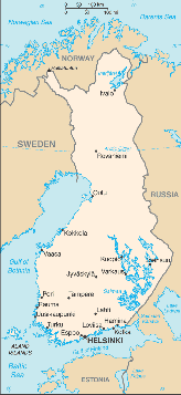 map of Finland